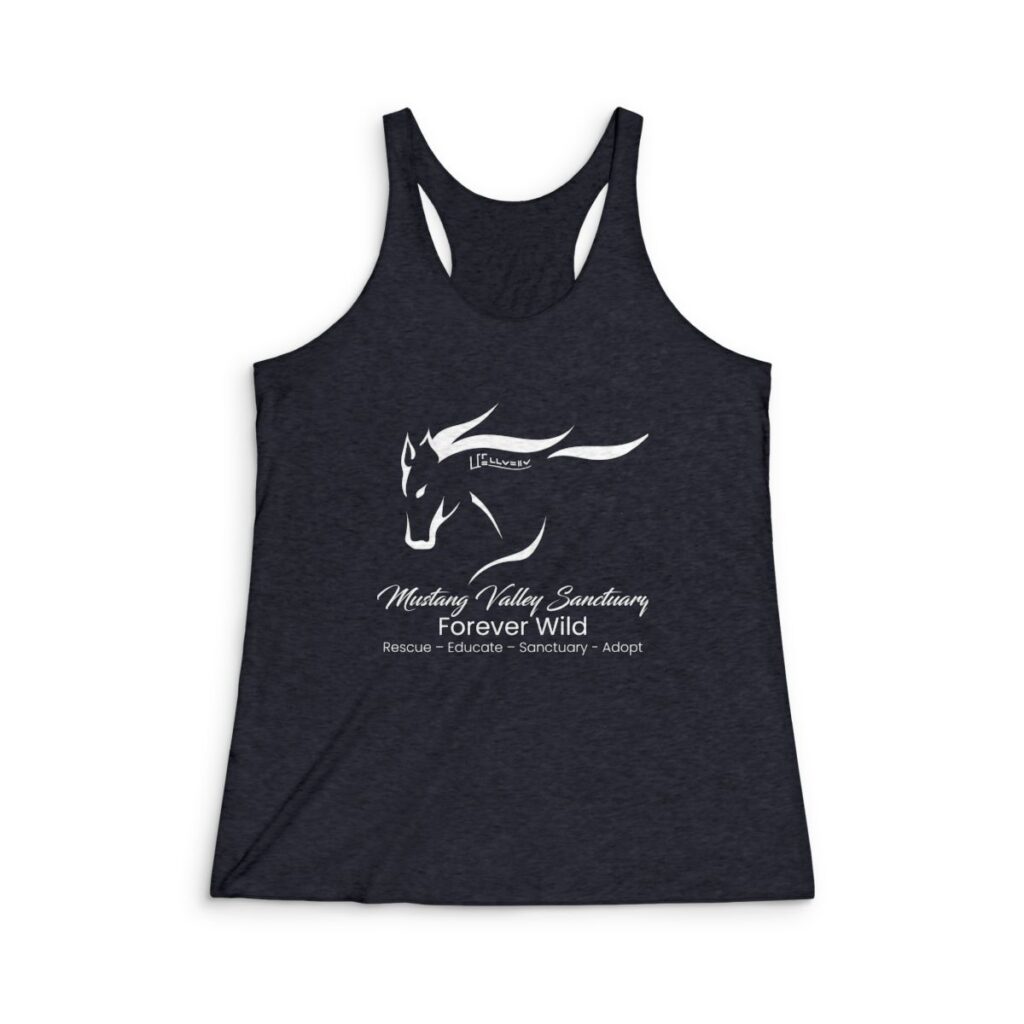 Link to buy mustang Valley Sanctuary tank top in blue or black